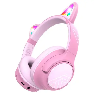 Casti Pentru Copii Wireless Bobo Cat Ears Roz