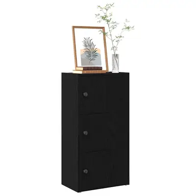 Biblioteca stejar negru 40x24x77 cm lemn prelucrat