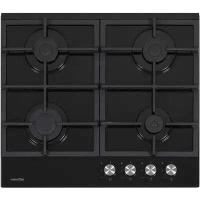 NobeLTek Plita incorporabila NobeLTek NHBG-6421BKF, gaz, sticla, negru