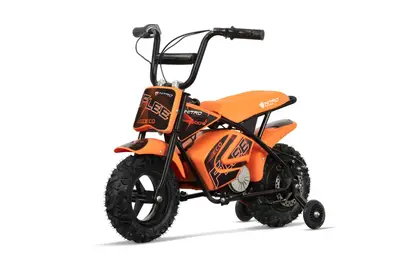 Mini Motocicleta electrica cu roti ajutatore, NITRO ECO Flee 300W 24V, culoare Portocalie