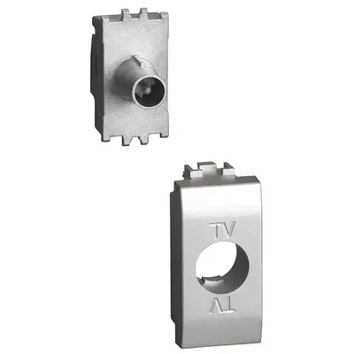 Priza tv directa 1 modul Bticino Living Light NT4202DN, argintiu