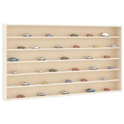 Vitrina de perete cu 6 rafturi, 80x8,5x55 cm