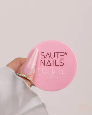 Gel UV Saute Nails One Touch Glitter Pink 30gr