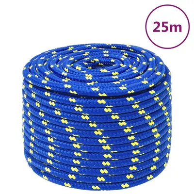 Franghie de barca, albastru, 14 mm, 25 m, polipropilena