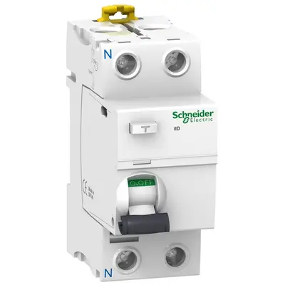 Intrerupator diferential RCCB 2P, 25A, 10Ma, Tip A Schneider A9R20225