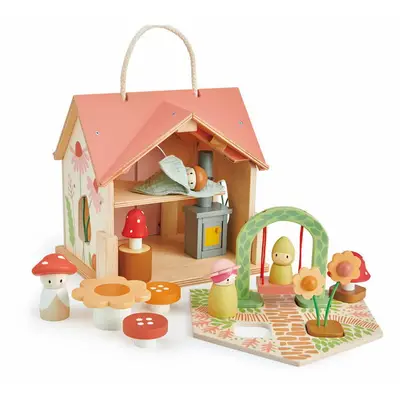 Tender Leaf Jucarie educativa, Cabana din lemn de trandafir, Tender Leaf Toys - Rosewood Cottage…