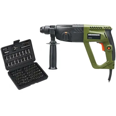 HEINNER Set ciocan rotopercutor Heinner HR-PBF001, 620W, 1250 RPM, 6400 PPM, 2.2 J, 24 mm mandrina…