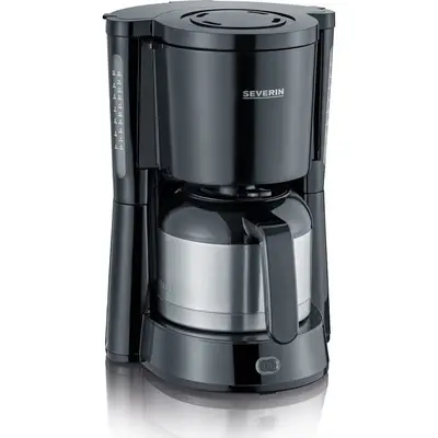 SEVERIN Cafetiera Severin KA 4835, 1000 W, 1 L, 8 cesti, Negru-Argintiu