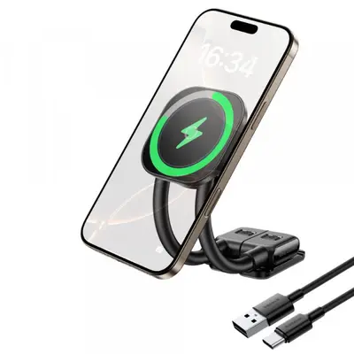 BASEUS Incarcator Auto Wireless Baseus PrimeTrip C03s Pro, 15W, 1.67A, Negru C0013B01