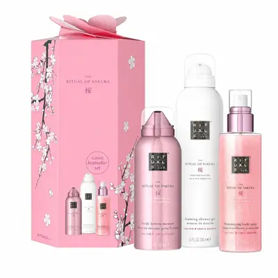Set Rituals The Ritual of Sakura – Lotiune spuma pentru corp 150ml, Gel de dus spumant 200ml si…