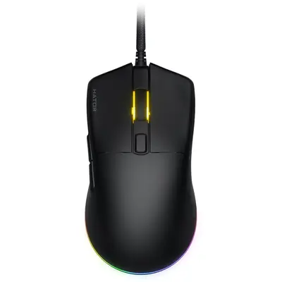 HATOR Mouse gaming cu fir Hator Pulsar 3, 12K DPI, conectivitate USB, senzor Optical PixArt PMW…