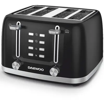Daewoo Prajitor de paine Daewoo DBT4160B, putere 1600 W, capacitate 4 felii, tavita de firimituri…