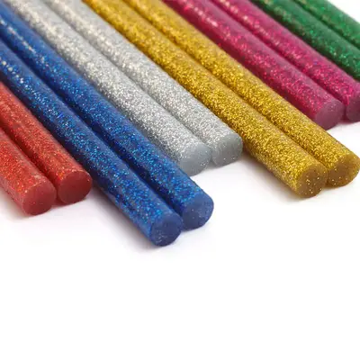 Batoane silicon cu sclipici pentru pistol lipit (1kg) 7mm x 180mm - Mov