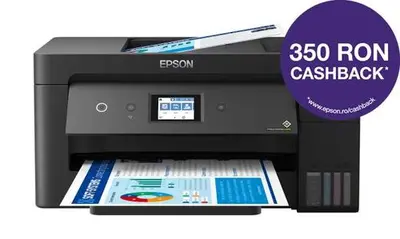 Multifunctional Epson ECOTANK L14150, jet cerneala, A3+, Fax, 17ppm, Duplex, ADF, Retea, Wireless