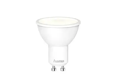 Bec LED Smart Hama 176585, Control Vocal/Aplicatie, GU10, 5.5W, Clasa G (Alb)