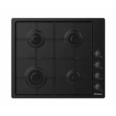 Plita incorporabila Candy CHW6LBB, Gaz, 4 Arzatoare, Aprindere electrica, Siguranta arzatoare, 60…