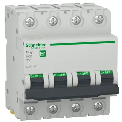 Siguranta automata Easy9 4P 50A 4500A curba C Schneider EZ9F32450
