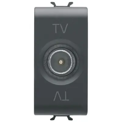 Priza tv directa 1 modul Gewiss Chorus GW12361, negru satin