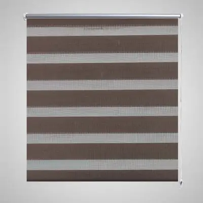 Jaluzea opaca tip zebra, 60 x 120 cm, cafeniu