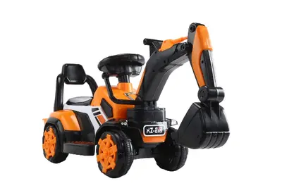 Mini excavator pentru copii 1-3 ani, Kinderauto BJXZ216 cu incarcator manual, standard, culoare…