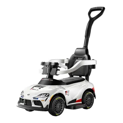 Masinuta electrica cu maner pentru copii, 3 in 1, Toyota GR Supra GT4, pentru copii 1-3 ani, 30W…