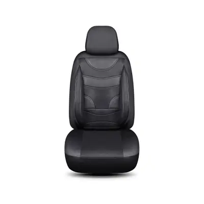 Huse Auto Universale 11 Piese fractionate Negru cu Negru Compatibile Scaune Fata si Spate Cod…