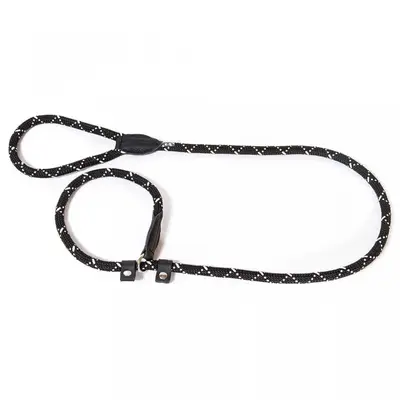 Lesa cordelina cu opritor dresaj, K9 2020R-IDC, 12 mm x 2 m, neagra/ fluorescenta