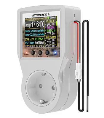 Priza inteligenta si Controller smart temperatura si consum energie ATORCH S1BWT, WiFi, Bluetooth…