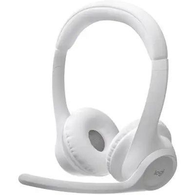 Casti call center Logitech Zone 300, Microfon, Bluetooth (Alb)