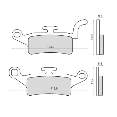 Placute frana Yamaha YW 125 BWS fata