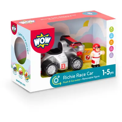 WOW Toys Jucarie pentru copii WOW Toys, Masina de curse si cu obstacol, Richie Race Car, 1-5 ani