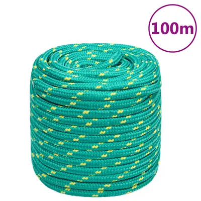 Franghie de barca, verde, 18 mm, 100 m, polipropilena