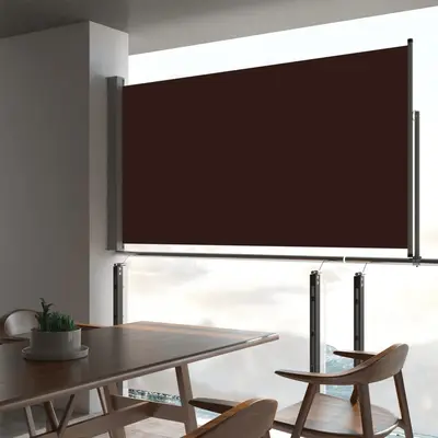 Copertina laterala retractabila de terasa, maro, 160 x 300 cm