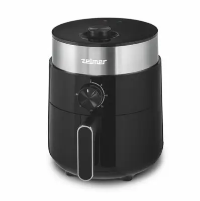 Friteuza cu aer cald Zelmer ZAF2500, 1200 W, 2.5 L, Timer 30 min (Negru/Argintiu)
