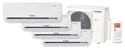 Pachet 4 camere Aer conditionat multi-split Hyundai M 3 x 9000 BTU + 18000 BTU Inverter kit Wi-Fi…
