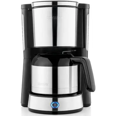 SEVERIN Cafetiera Severin KA 4847, 1000W, 1250 ml, termos, blocare picurare, Argintiu / Negru