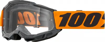 Ochelari cross atv 100% Accuri OTG Orange, lentila transparenta, culoare rama negru
