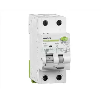 Intrerupator automat cu diferencial RCBO 1P+N, 16A,6kA, tipA, curbaC, 30mA, Noark Ex9BL-N 107646