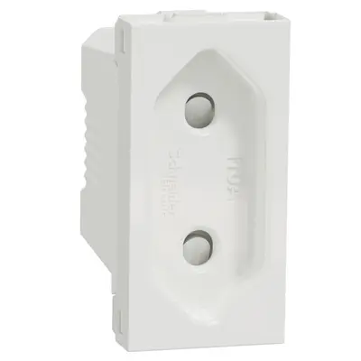 Priza 1 modul standard European Schneider Noua Unica NU303118, alb