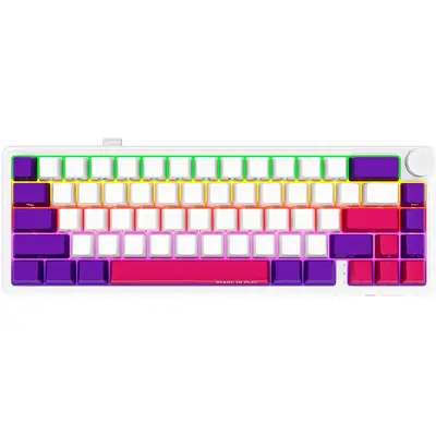 LORGAR Tastatura mecanica Wireless LORGAR KBP70MW, Pentru Gaming, Alb, LRG-KBP70MW-WH-US
