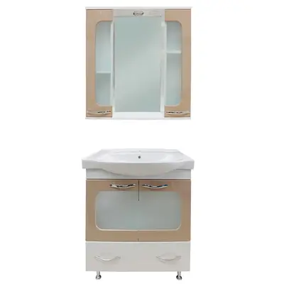 Set mobilier baie Aba 3 piese cappuccino 80 cm