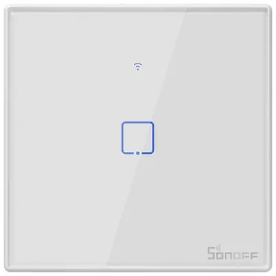 Intrerupator Smart cu Touch WiFi + RF 433 Sonoff T2EU1C TX, (1 canal)