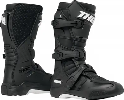 Cizme copii atv cross Thor Blitz XR, culoare negru alb marime 38