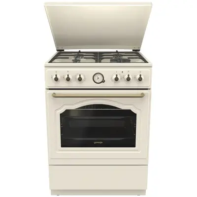 Gorenje Aragaz mixt Gorenje Classico, 4 arzatoare gaz, cuptor electric 71 l, arzator WOK…