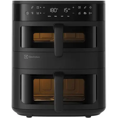 Electrolux Friteuza dubla cu aer cald Electrolux Airfryer Seria 800 EAFD11B, 2700 W, 4 moduri de…