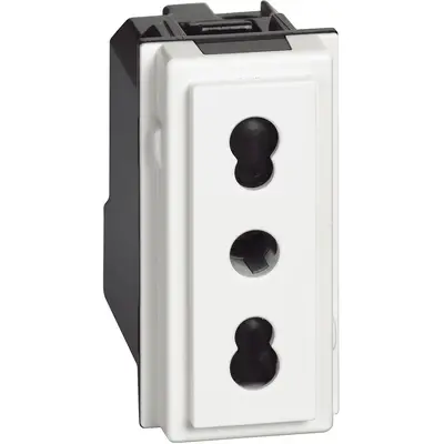 Priza standard italian 10-16A 250Vac Bticino Living Now KW4180, alb