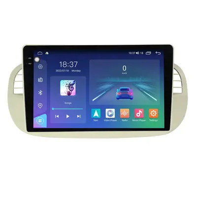 Navigatie dedicata cu Android Fiat 500 2007 - 2015, gri, 4GB RAM, Radio GPS Dual Zone, Display 2K…