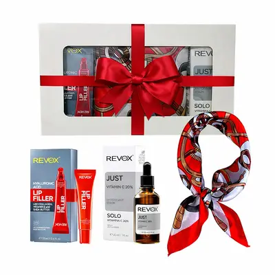 Set Elysa – Ser Revox Vitamin C 20% 30ml, Lip Filler Revox 12ml, Esarfa satinata