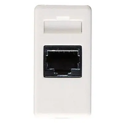Priza telefon 1 modul RJ11 Gewiss System GW20251, alb