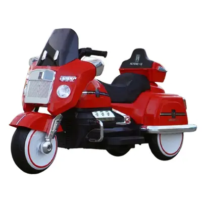 Motocicleta electrica pentru copii Chopper Royce, 80W 12V, telecomanda, bluetooth, culoare rosie